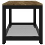 Dunkelbrauner und schwarzer Couchtisch aus MDF und Eisen, 90 x 45 x 45 cm von vidaXL, Couchtisch - Ref: Foro24-286082, Preis:...