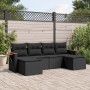 6-piece garden sofa set and black synthetic rattan cushions by , Garden sets - Ref: Foro24-3227056, Price: 352,65 €, Discount: %