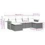 6-piece garden sofa set and black synthetic rattan cushions by , Garden sets - Ref: Foro24-3227056, Price: 366,84 €, Discount: %