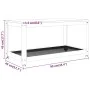 Dark brown and black MDF and iron coffee table 90x45x45 cm by vidaXL, Coffee table - Ref: Foro24-286082, Price: 68,34 €, Disc...
