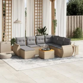 Juego de sofás de jardín con cojines beige 8 pzas ratán PE de , Conjuntos de jardín - Ref: Foro24-3225121, Precio: 501,90 €, ...