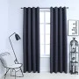 Blackout curtains with metal rings 2 pieces anthracite 140x225 cm by vidaXL, Curtains and curtains - Ref: Foro24-134419, Pric...