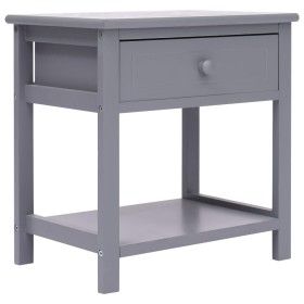 Grauer Nachttisch aus Paulownia-Holz, 40 x 29 x 42 cm von vidaXL, Nachttische - Ref: Foro24-284050, Preis: 39,30 €, Rabatt: %