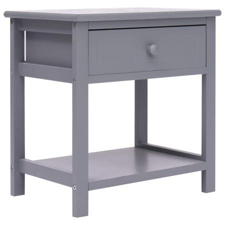 Gray Paulownia wood bedside table 40x29x42 cm by vidaXL, Nightstands - Ref: Foro24-284050, Price: 39,24 €, Discount: %