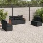 Set de comedor de jardín 7 pzas y cojines ratán sintético negro de , Conjuntos de jardín - Ref: Foro24-3227553, Precio: 428,5...