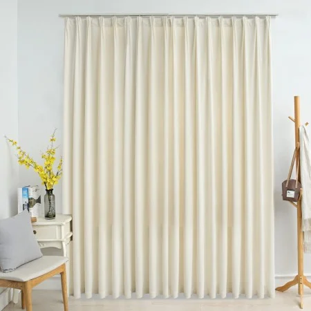 Blackout curtain with hooks cream velvet 290x245 cm by vidaXL, Curtains and curtains - Ref: Foro24-134519, Price: 47,08 €, Di...