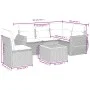 6-piece garden sofa set and black synthetic rattan cushions by , Garden sets - Ref: Foro24-3225005, Price: 413,31 €, Discount: %