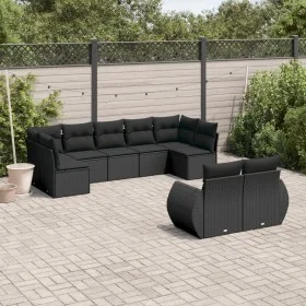 8-piece garden sofa set and black synthetic rattan cushions by , Modular outdoor sofas - Ref: Foro24-3221814, Price: 610,17 €...