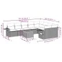 Garden sofa set 10 pieces with black synthetic rattan cushions by , Modular outdoor sofas - Ref: Foro24-3224718, Price: 634,4...
