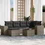 7-piece garden sofa set with gray PE rattan cushions by , Garden sets - Ref: Foro24-3222869, Price: 433,79 €, Discount: %