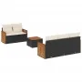 6-piece garden sofa set and black synthetic rattan cushions by , Garden sets - Ref: Foro24-3227463, Price: 380,56 €, Discount: %