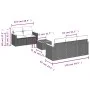 6-piece garden sofa set and black synthetic rattan cushions by , Garden sets - Ref: Foro24-3227463, Price: 380,56 €, Discount: %