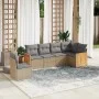 Garden sofa set with cushions 6 pieces beige synthetic rattan by , Garden sets - Ref: Foro24-3227697, Price: 405,02 €, Discou...