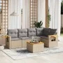 Garden sofa set with cushions 6 pieces beige synthetic rattan by , Garden sets - Ref: Foro24-3226794, Price: 389,37 €, Discou...