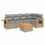 Garden sofa set with cushions 6 pieces beige synthetic rattan by , Garden sets - Ref: Foro24-3226794, Price: 389,37 €, Discou...