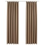Verdunkelungsvorhänge mit Haken 2 Stück Taupe 140x225 cm von vidaXL, Vorhänge und Gardinen - Ref: Foro24-134439, Preis: 44,94...
