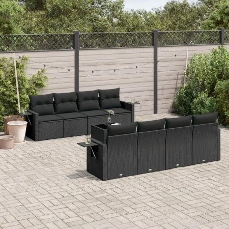 8-piece garden sofa set and black synthetic rattan cushions by , Garden sets - Ref: Foro24-3252282, Price: 652,01 €, Discount: %