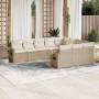 Garden sofa set with beige cushions 10 pieces synthetic rattan by , Garden sets - Ref: Foro24-3220687, Price: 645,91 €, Disco...