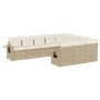 Gartensofa-Set mit beigen Kissen, 10-teilig, synthetisches Rattan von , Gartensets - Ref: Foro24-3220687, Preis: 645,91 €, Ra...