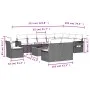 11-piece garden sofa set and black synthetic rattan cushions by , Modular outdoor sofas - Ref: Foro24-3224614, Price: 607,63 ...