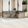 Garden sofa set with beige cushions 10 pieces synthetic rattan by , Garden sets - Ref: Foro24-3219439, Price: 606,06 €, Disco...