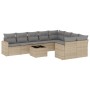 Garden sofa set with beige cushions 10 pieces synthetic rattan by , Garden sets - Ref: Foro24-3219439, Price: 565,88 €, Disco...
