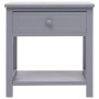 Gray Paulownia wood bedside table 40x29x42 cm by vidaXL, Nightstands - Ref: Foro24-284050, Price: 39,24 €, Discount: %