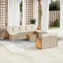 Gartensofa-Set mit beigen Kissen, 10-teilig, synthetisches Rattan von , Gartensets - Ref: Foro24-3228088, Preis: 639,05 €, Ra...