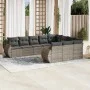 10-piece garden sofa set with gray synthetic rattan cushions by , Modular outdoor sofas - Ref: Foro24-3221889, Price: 615,66 ...