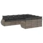 10-piece garden sofa set with gray synthetic rattan cushions by , Modular outdoor sofas - Ref: Foro24-3221889, Price: 615,66 ...
