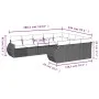 10-piece garden sofa set with gray synthetic rattan cushions by , Modular outdoor sofas - Ref: Foro24-3221889, Price: 615,66 ...