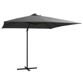 Cantilever umbrella with LED lights and gray steel pole 250x250 cm by vidaXL, Umbrellas - Ref: Foro24-46994, Price: 89,52 €, ...