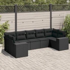 7-piece garden dining set and black synthetic rattan cushions by , Garden sets - Ref: Foro24-3222984, Price: 550,65 €, Discou...
