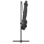 Cantilever umbrella with LED lights and gray steel pole 250x250 cm by vidaXL, Umbrellas - Ref: Foro24-46994, Price: 89,78 €, ...