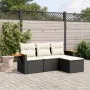 4-piece garden sofa set with black synthetic rattan cushions by , Garden sets - Ref: Foro24-3226742, Price: 249,28 €, Discoun...