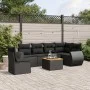 Set de comedor de jardín 7 pzas y cojines ratán sintético negro de , Conjuntos de jardín - Ref: Foro24-3225026, Precio: 476,4...