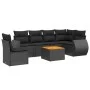 7-piece garden dining set and black synthetic rattan cushions by , Garden sets - Ref: Foro24-3225026, Price: 477,82 €, Discou...
