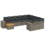 11-teilige Gartensofagarnitur und graue synthetische Rattankissen von , Gartensets - Ref: Foro24-3225633, Preis: 652,83 €, Ra...