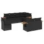 8-piece garden sofa set and black synthetic rattan cushions by , Garden sets - Ref: Foro24-3227000, Price: 603,37 €, Discount: %