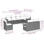 8-piece garden sofa set and black synthetic rattan cushions by , Garden sets - Ref: Foro24-3227000, Price: 603,37 €, Discount: %