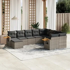 10-piece garden sofa set with gray synthetic rattan cushions by , Garden sets - Ref: Foro24-3259561, Price: 615,89 €, Discoun...