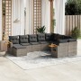 10-piece garden sofa set with gray synthetic rattan cushions by , Garden sets - Ref: Foro24-3259561, Price: 606,51 €, Discoun...
