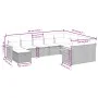 10-teiliges Gartensofa-Set mit grauen synthetischen Rattankissen von , Gartensets - Ref: Foro24-3259561, Preis: 615,89 €, Rab...