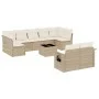 Garden sofa set with beige cushions 10 pieces synthetic rattan by , Garden sets - Ref: Foro24-3252965, Price: 719,94 €, Disco...