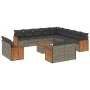 14-piece garden sofa set with gray synthetic rattan cushions by , Garden sets - Ref: Foro24-3260618, Price: 975,18 €, Discoun...