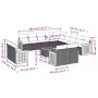 14-piece garden sofa set with gray synthetic rattan cushions by , Garden sets - Ref: Foro24-3260618, Price: 975,18 €, Discoun...