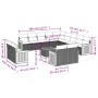14-teilige Gartensofagarnitur mit grauen synthetischen Rattankissen von , Gartensets - Ref: Foro24-3260618, Preis: 950,78 €, ...