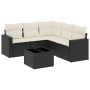 6-piece garden sofa set and black synthetic rattan cushions by , Garden sets - Ref: Foro24-3218946, Price: 360,65 €, Discount: %