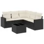 6-piece garden sofa set and black synthetic rattan cushions by , Garden sets - Ref: Foro24-3218946, Price: 368,89 €, Discount: %