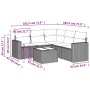 6-piece garden sofa set and black synthetic rattan cushions by , Garden sets - Ref: Foro24-3218946, Price: 360,65 €, Discount: %